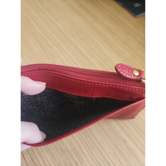 Lodis Red Pebbled Leather Cardholder Wallet - Picture 5 of 6